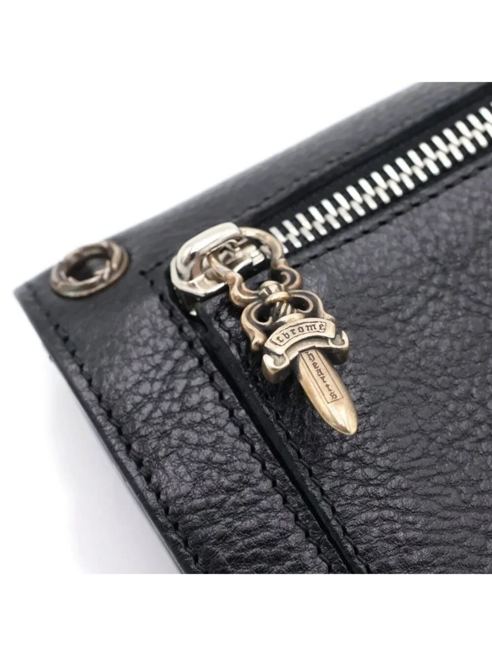 Chrome Hearts Wave Leather Wallet Black